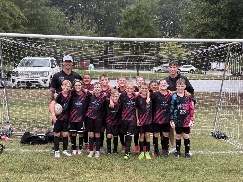 Falcons United U11 team after their first win